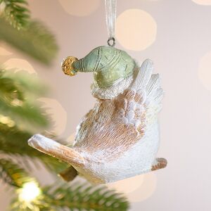 Елочная игрушка Птичка Ману с елочкой 8 см Boltze фото 5