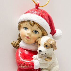 Елочная игрушка Девочка Мия со щенком - Christmas Dreams 12 см Boltze фото 2