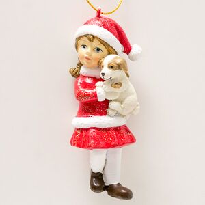 Елочная игрушка Девочка Мия со щенком - Christmas Dreams 12 см Boltze фото 1