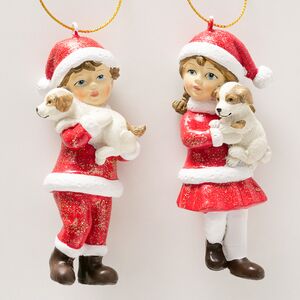 Елочная игрушка Мальчик Лео со щенком - Christmas Dreams 12 см Boltze фото 2