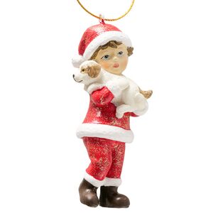 Елочная игрушка Мальчик Лео со щенком - Christmas Dreams 12 см Boltze фото 3