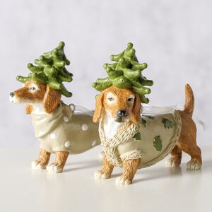 Елочная игрушка Такса Андер в костюме елки 8 см  Boltze фото 3