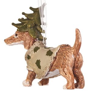 Елочная игрушка Такса Андер в костюме елки 8 см  Boltze фото 6