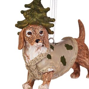 Елочная игрушка Такса Андер в костюме елки 8 см  Boltze фото 2