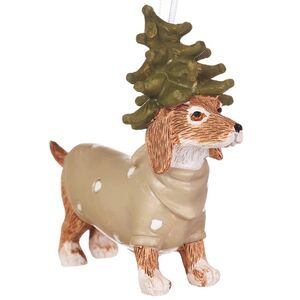 Елочная игрушка Такса Сендер в костюме елки 8 см  Boltze фото 5