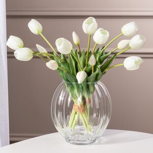 Силиконовые тюльпаны Ванильный Крем 5 шт, 40 см