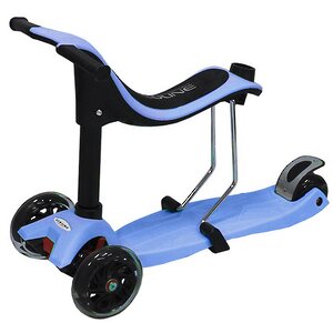 Самокат-трансформер 3 в 1 "Ecoline Onex 3D", светящиеся колеса 120/80 мм, голубой Amigo фото 3