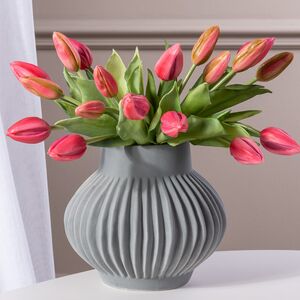 Силиконовые тюльпаны Идальго 9 шт, 29 см темно-розовые