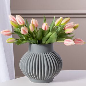 Силиконовые тюльпаны Идальго 9 шт, 29 см нежно-розовые