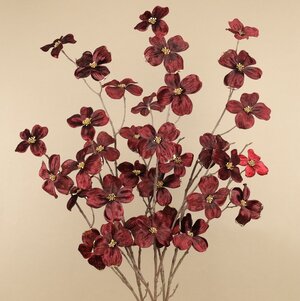 Декоративная ветка Cornus di Amore 100 см бордовая EDG фото 3