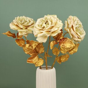 Искусственная роза Глория Деи 57 см, шампань EDG фото 3