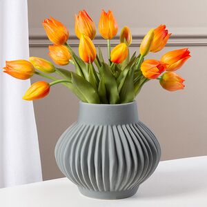 Силиконовые цветы Тюльпаны Паратео 5 шт, 26 см оранжевые EDG фото 1