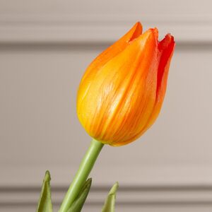 Силиконовые цветы Тюльпаны Паратео 5 шт, 26 см оранжевые EDG фото 6