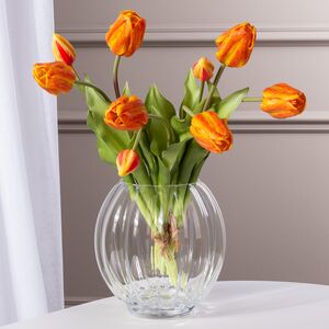 Силиконовые тюльпаны Лейден 3 шт, 48 см оранжевые