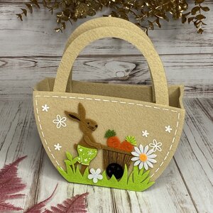 Сумка для подарков Happy Easter! 20*12 см, фетр