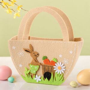 Сумка для подарков Счастливый Кролик 20*12 см, фетр