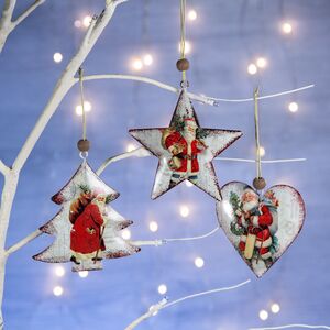 Набор ёлочных игрушек Истории Санта Клауса 9 см, 3 шт, подвеска Breitner фото 5