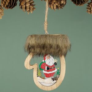 Деревянная елочная игрушка Волшебная Рукавичка - Санта 10 см, подвеска Breitner (Брайтнер) фото 2