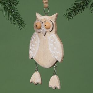 Деревянная елочная игрушка Лесной Филин 16 см, подвеска Breitner фото 2