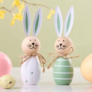 Набор декоративных фигурок Кролики - Первая Зелень 10 см, 2 шт