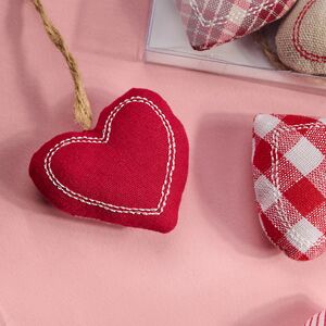 Набор елочных украшений из ткани Сердечки - Кантри Love 6 шт, подвеска Breitner (Брайтнер) фото 5