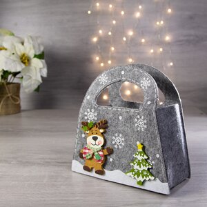 Сумка для подарков Олень Джимми 15*10 см, фетр