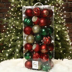Набор пластиковых шаров Shine Collection: Christmas Classic 8 см, 42 шт Winter Deco фото 2