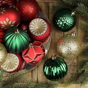 Набор пластиковых шаров Shine Collection: Christmas Classic 8 см, 42 шт Winter Deco фото 9