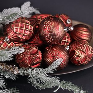 Набор пластиковых шаров Winter Candy: Red 8 см, 16 шт Winter Deco фото 1