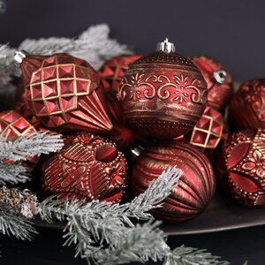 Набор пластиковых шаров Winter Candy: Red 8 см, 16 шт Winter Deco фото 8