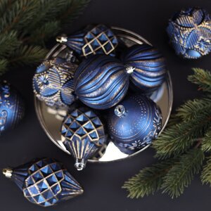 Набор пластиковых шаров Winter Candy: Blue 8 см, 16 шт Winter Deco фото 4