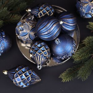 Набор пластиковых шаров Winter Candy: Blue 8 см, 16 шт Winter Deco фото 1