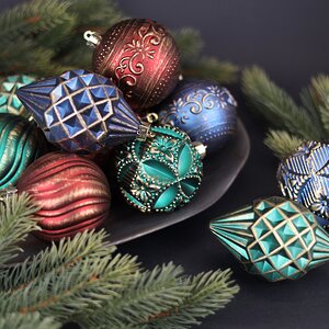 Набор пластиковых шаров Winter Candy: Midnight Coctail 8 см, 16 шт Winter Deco фото 3