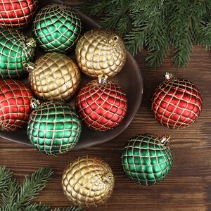 Набор пластиковых шаров Warm Christmas 8 см, 12 шт