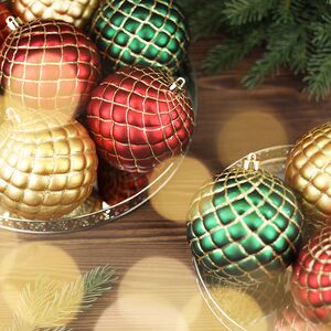 Набор пластиковых шаров Warm Christmas 10 см, 12 шт Winter Deco фото 5