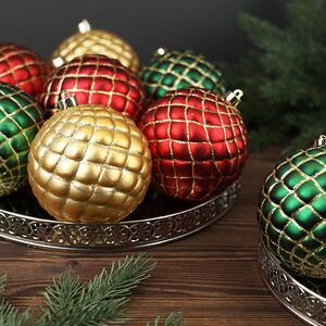 Набор пластиковых шаров Warm Christmas 10 см, 12 шт Winter Deco фото 2