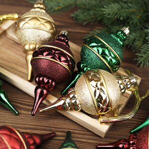 Набор елочных игрушек Vintage Christmas 15 см, 12 шт, пластик Winter Deco фото 2