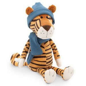 Мягкая игрушка Тигр Алекс в синей шапке 20 см Orange Toys фото 1