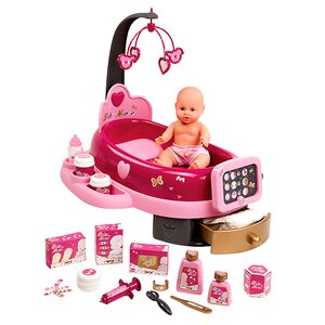 Игровой набор Кукла - младенец Baby Nurse в люльке с аксессуарами 54*50*39 см свет звук Smoby фото 1