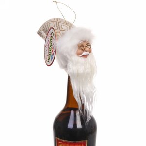 Декор для бутылки Санта из КлаусВилля 15 см Serpantin фото 3