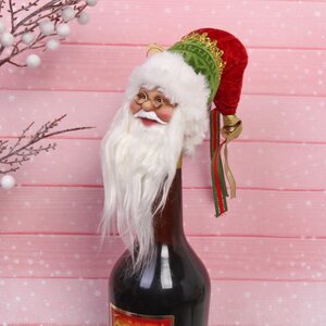 Декор для бутылки Санта из КлаусГрада 15 см Serpantin фото 1