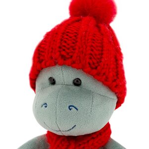 Мягкая игрушка Дракончик Сёма в красном шарфике и шапке 20 см Orange Toys фото 3