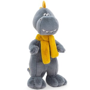Мягкая игрушка Динозавр Рекс в желтом шарфике 40 см