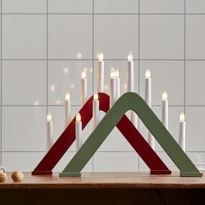 Рождественская горка Jarve 41*36 см зеленая, 7 электрических свечей Star Trading фото 3