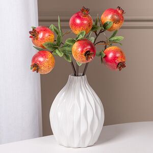 Искусственная ветка Гранат Sharoli 33 см красная