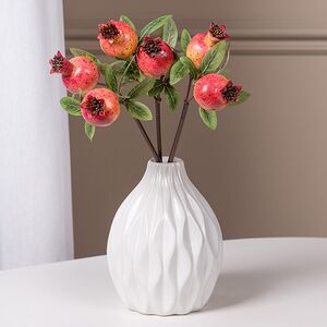 Искусственная ветка Гранат Sharoli Foglie 33 см красная