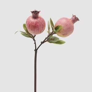 Искусственная ветка Гранат Sharoli 33 см розовая