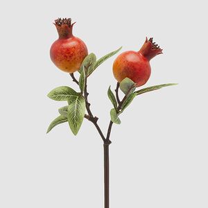 Искусственная ветка Гранат Sharoli Foglie 33 см оранжевая