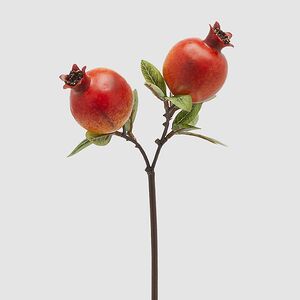 Искусственная ветка Гранат Sharoli 33 см оранжевая