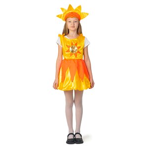 Карнавальный костюм Солнышко (платье), рост 104-116 см Бока С фото 2